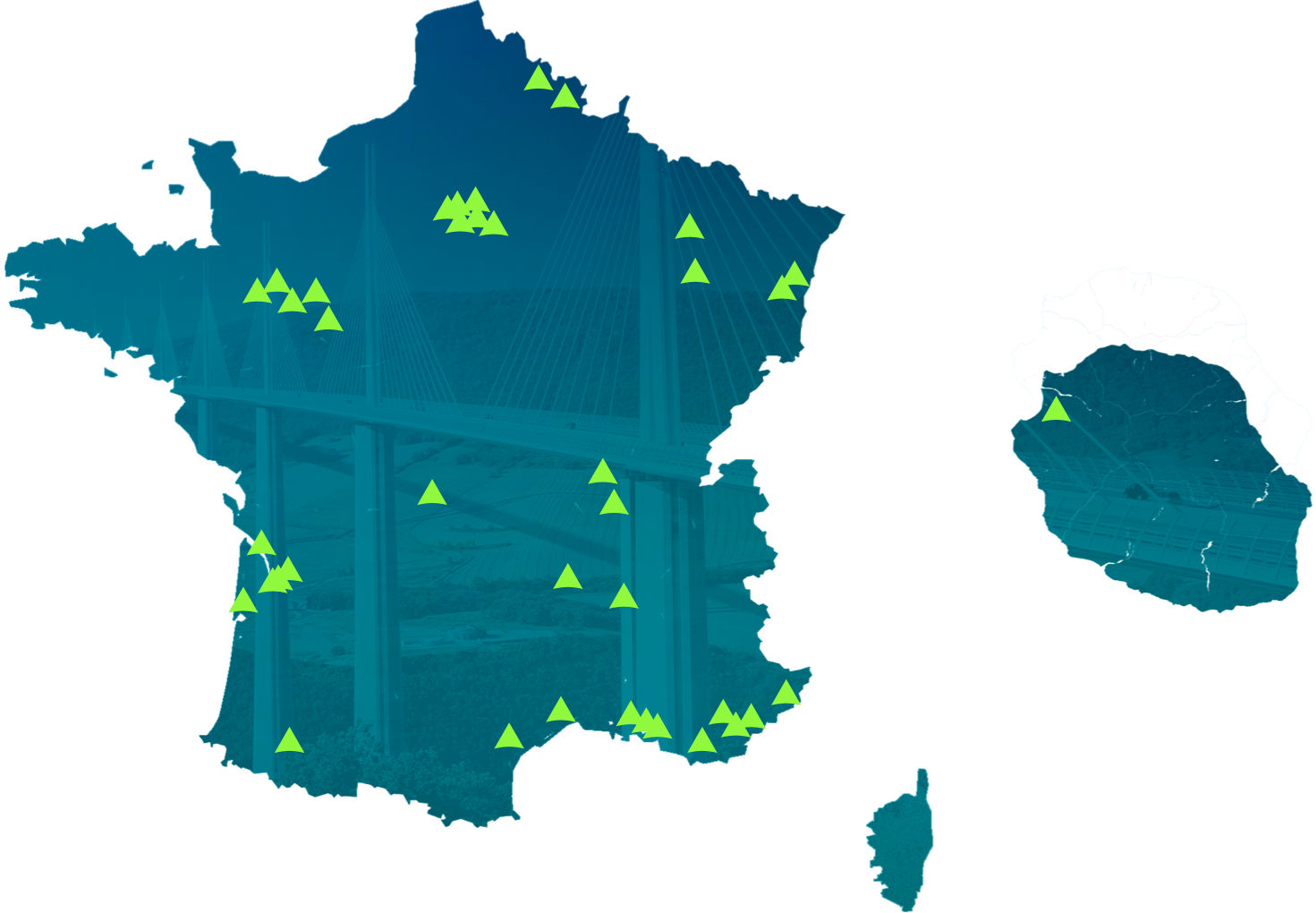 Carte du réseau JPA France